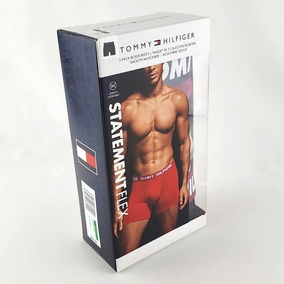 Tommy Hilfiger Men's 3 Pack Boxer Briefs StatementFlex Smooth Microfiber Size L - Picture 1 of 9